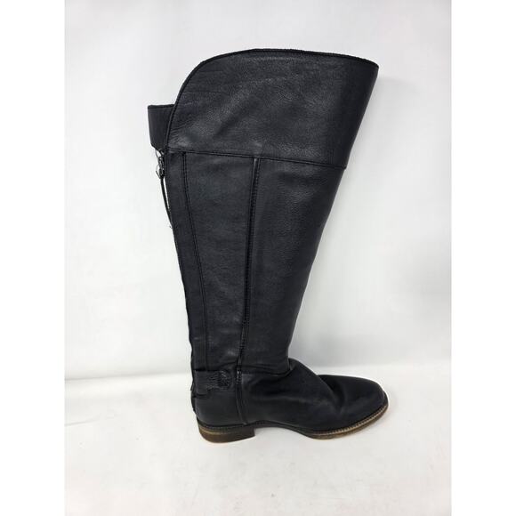 Franco Sarto Women's Christine Black Knee High Boots Size 8 M Wide Calf Leather - Picture 5 of 12